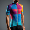 Multi-Colour Block Cycling Jersey