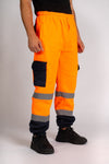 HiVis Contrast Joggers - Orange/Navy