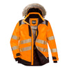 Hi-Vis Winter Parka Jacket Orange/Black