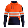 Hi Vis Hoodie Orange and Navy