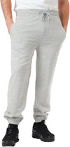 Light Grey Mens Elasticated Plain Fleece Jogging Bottoms