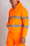 Orange Hi Vis Zip Hoodie