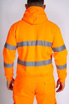 Orange Hi Vis Zip Hoodie