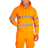 Orange Hi Vis Zip Hoodie