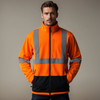 Safety Soft Shell Waterproof Orange Hi Vis Jacket